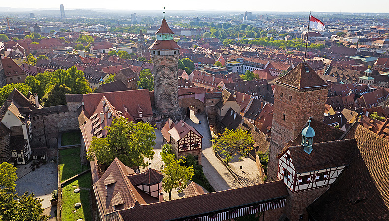 Nuremberg Imperial Castle and Old Town skyline